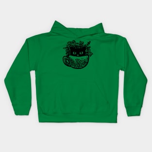 Cup Garden Cat Kids Hoodie